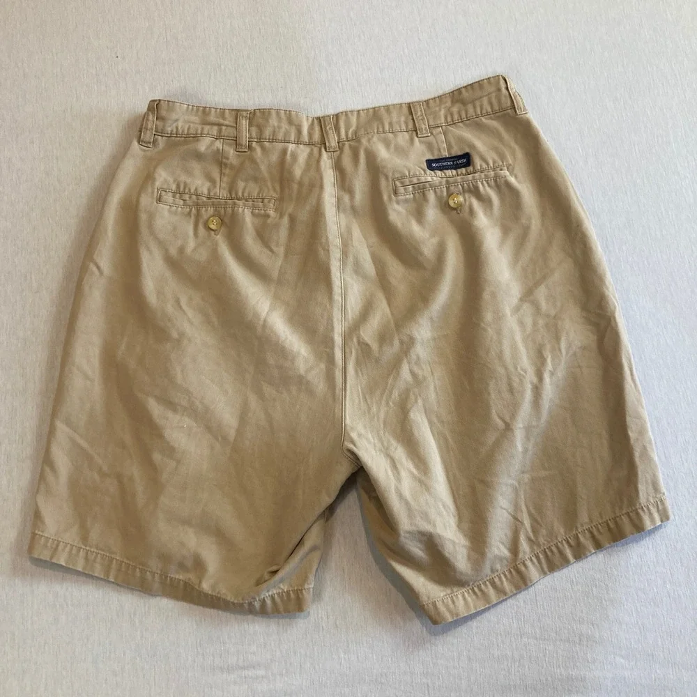 Southern Marsh Mens 32 Khaki Chino Shorts Tan Cotton Flat Front Casual 8